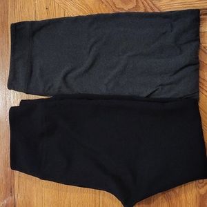 Two pairs of leggings! One black. One gray. Closet staples.